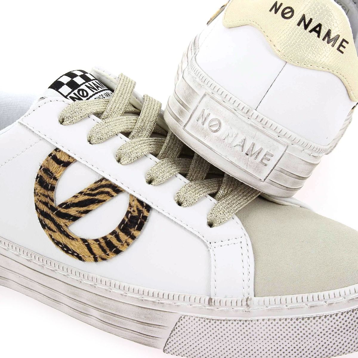 No Name  STRIKE SIDE ZEBRE - Blanc Platine