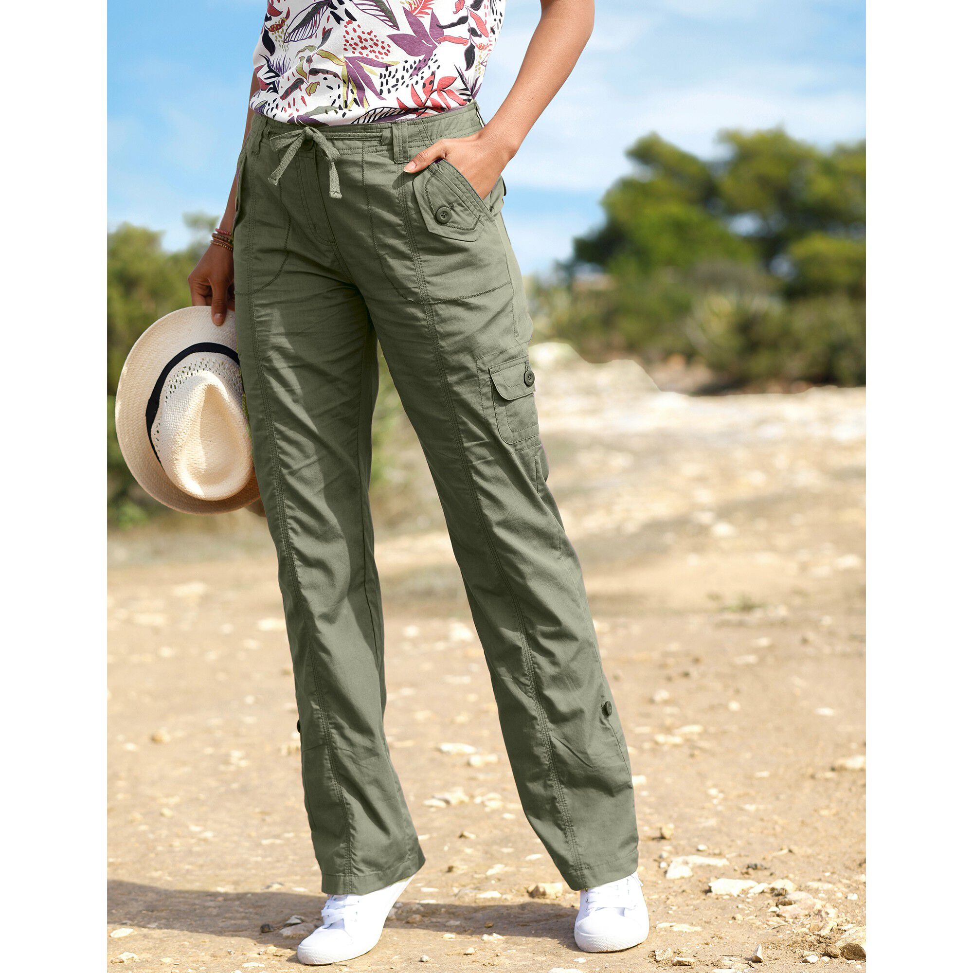 Pantalon battle retroussable