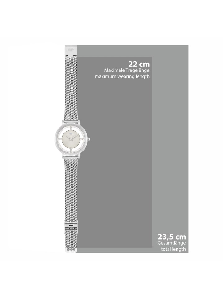 Rhodenwald & Söhne Damen Quarzuhr silber Edelstahl silber in silber günstig kaufen 20 cm