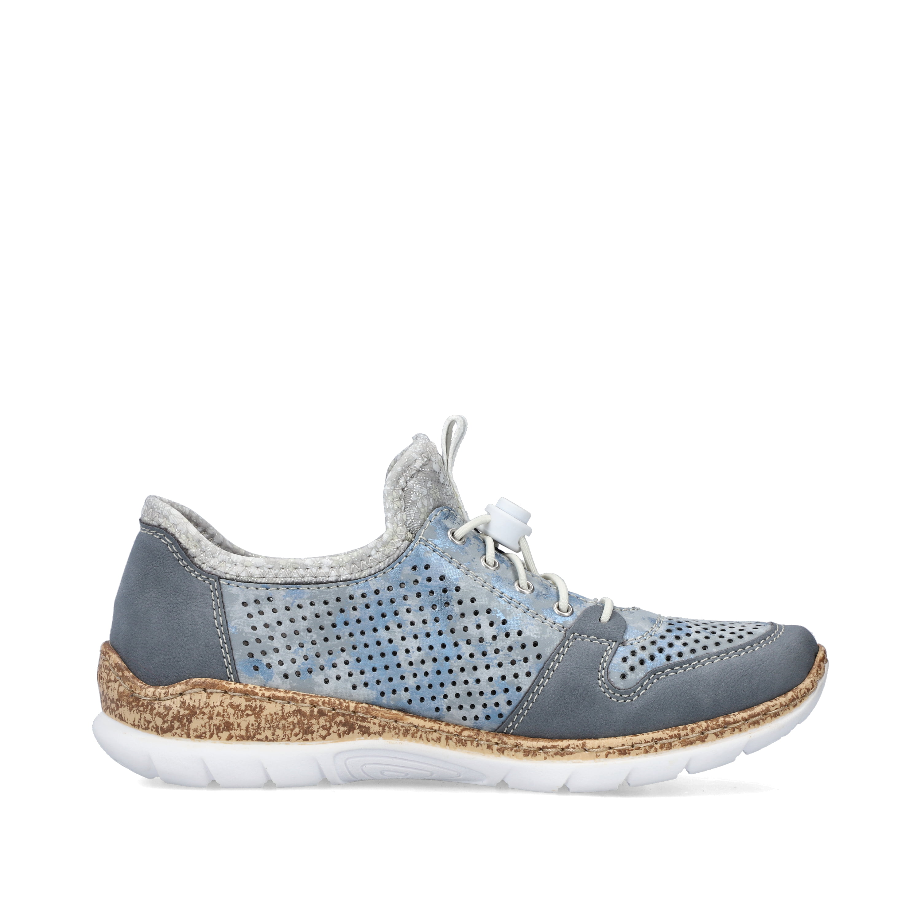 Rieker Damen Slipper metallic-blau