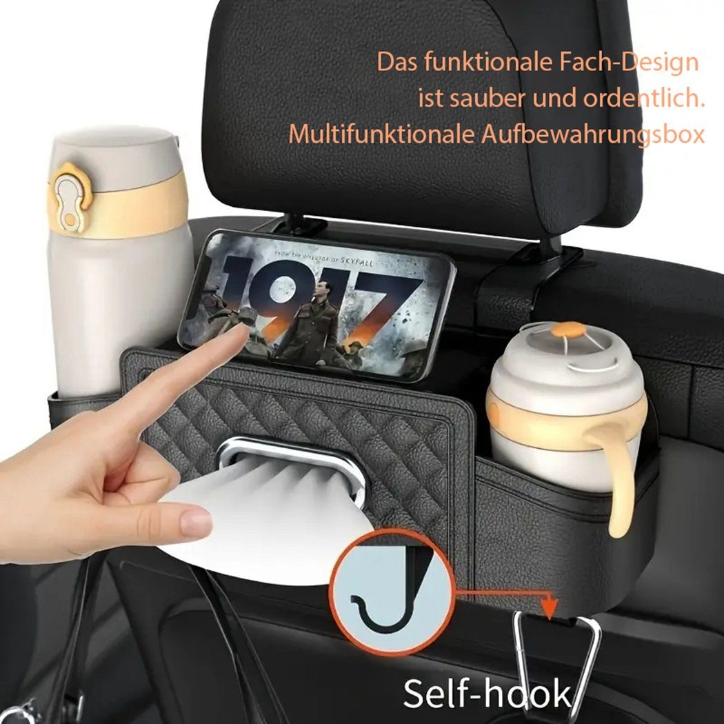 TUABUR Auto-Rückenlehnentasche Auto Sitz Zurück Lagerung Box Auto Multi-funktionale Lagerung Box