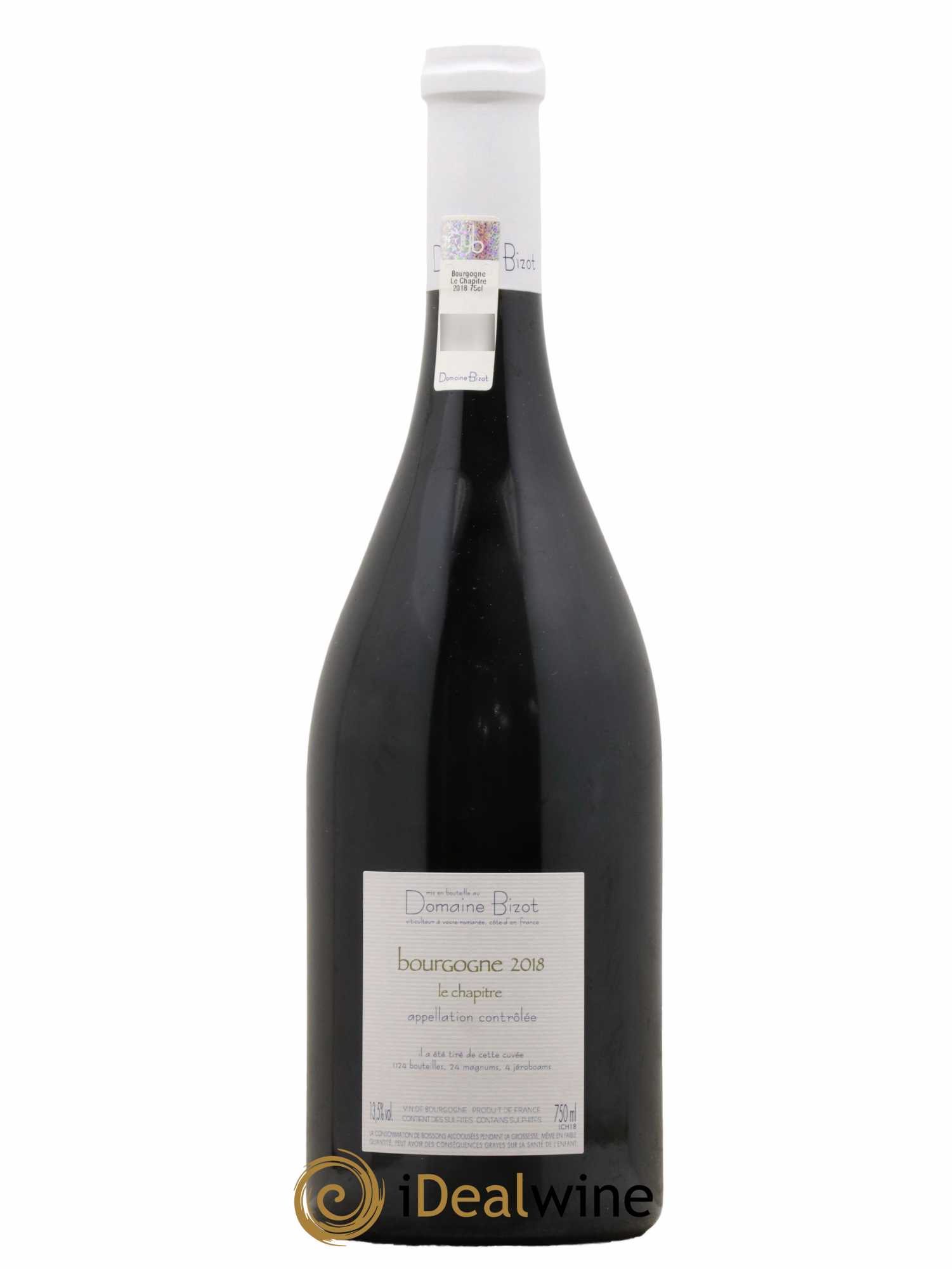 Bourgogne Le Chapitre Bizot (Domaine)  2018 - Lot de 1 Bouteille