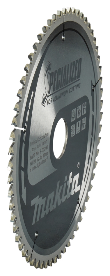 Makita Accessoires B-33261 körfűrészlap Specialized Aluminium TCG 190 x 30 x 2,4 mm T60