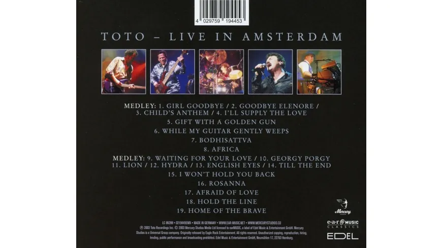 25th Anniversary Live In Amsterdam
