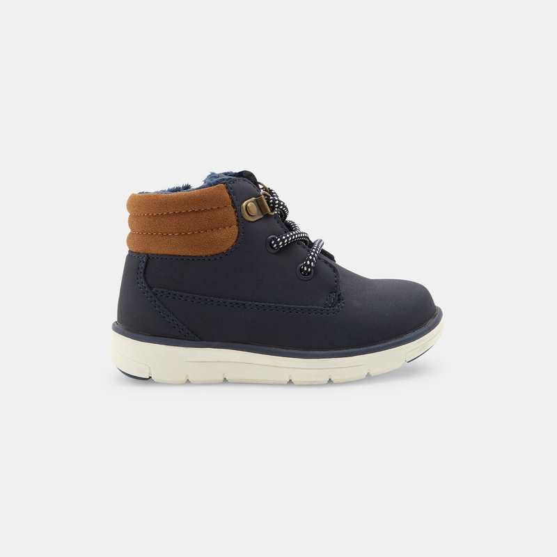 Baskets boots à lacets bleues bébé garçon