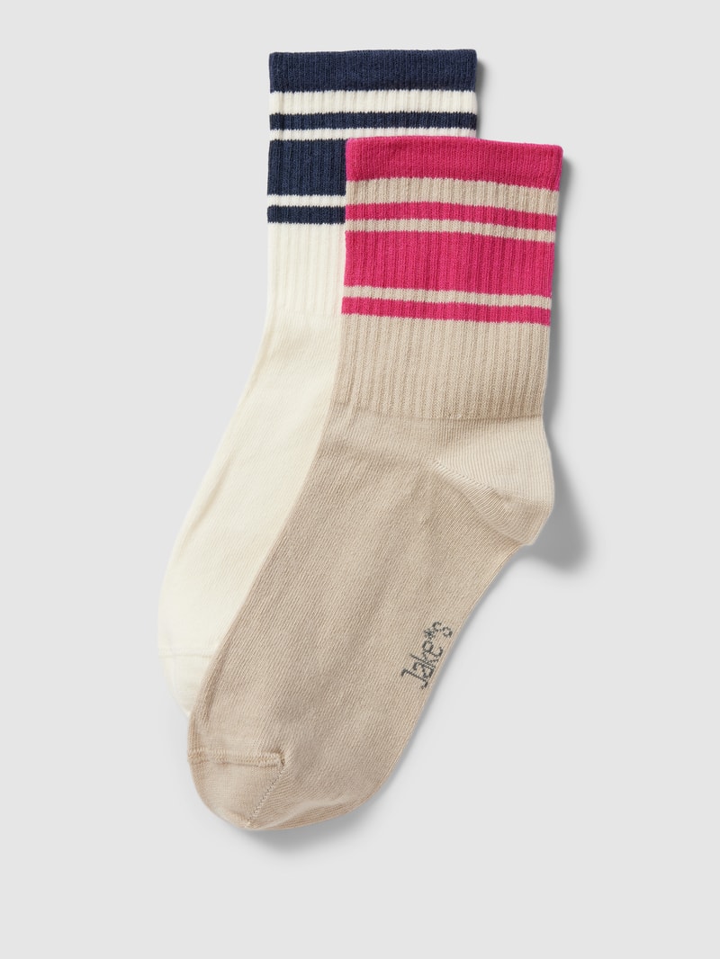 Socken im unifarbenen Design im 2er-Pack in pink
