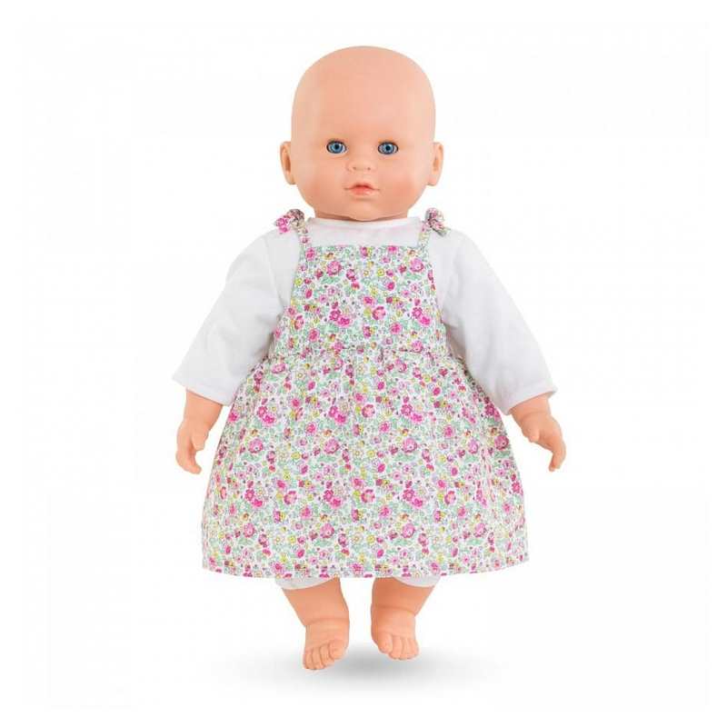 Robe jardin en fleurs pour poupon 42cm