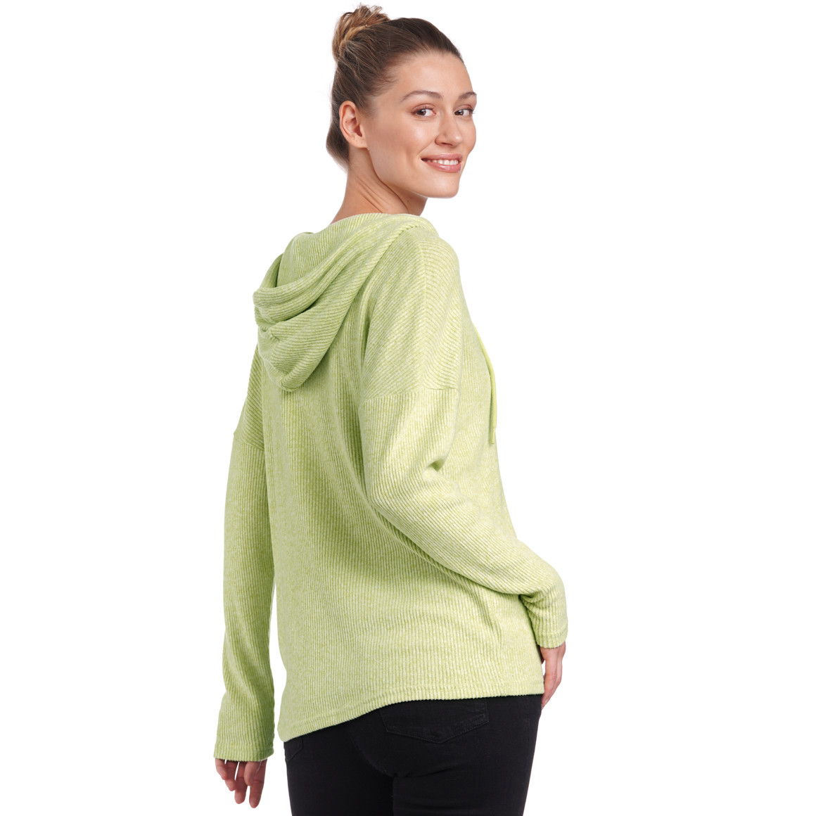 Damen Hoodie mit Knopfleiste