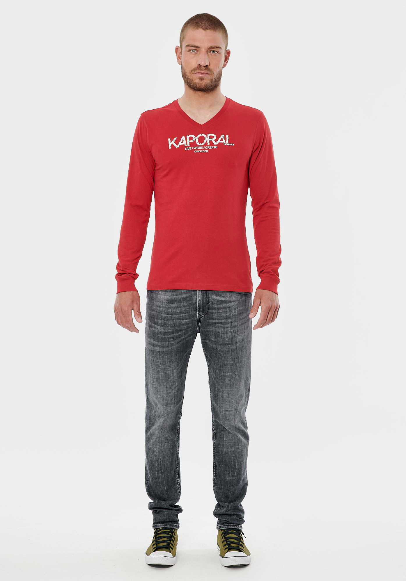 TARK   T-shirt rouge homme