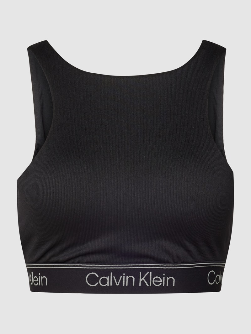 Bustier in Ripp-Optik in schwarz