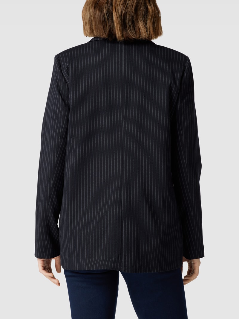 Blazer mit Streifenmuster Modell 'Marley' in marineblau