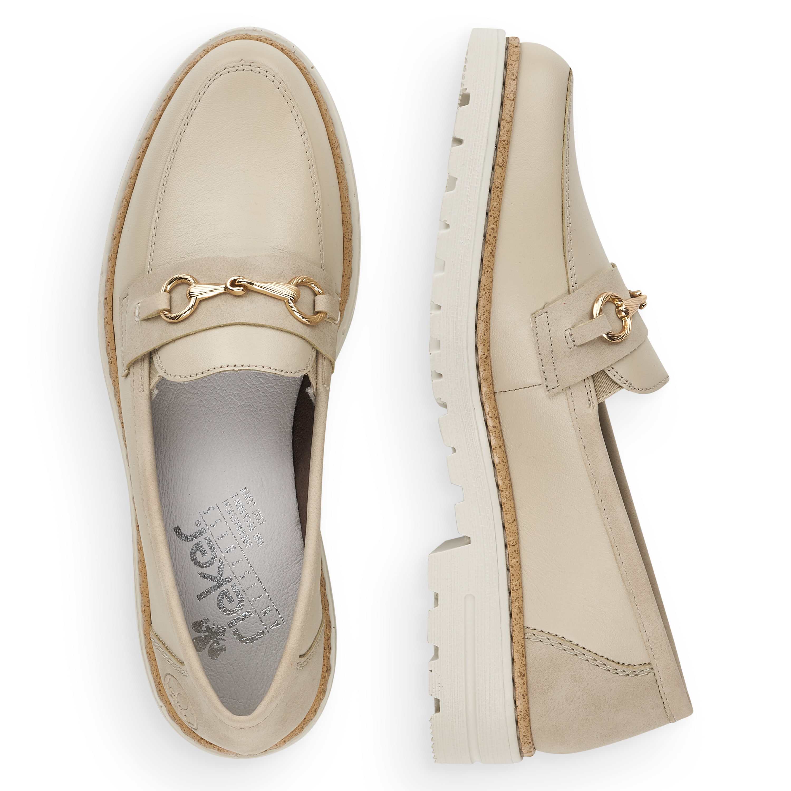 Rieker Damen Loafer hellbeige