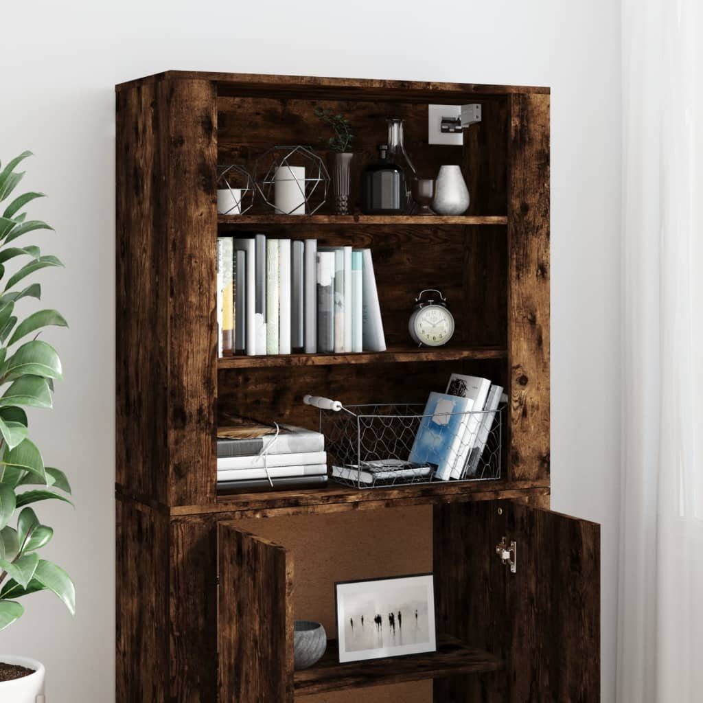 vidaXL Sideboard Highboard Räuchereiche Holzwerkstoff (1 St)