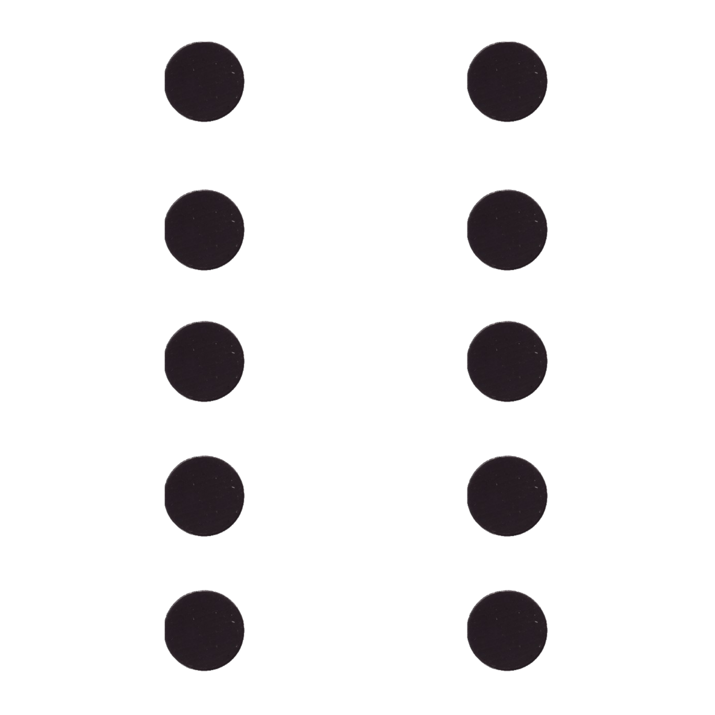 BFP Standard Flachmagnet 10er Set 10mm Schwarz