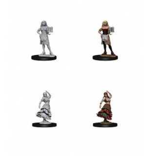 Bartender/Dancing Girl: Pathfinder Deep Cuts Unpainted Minis