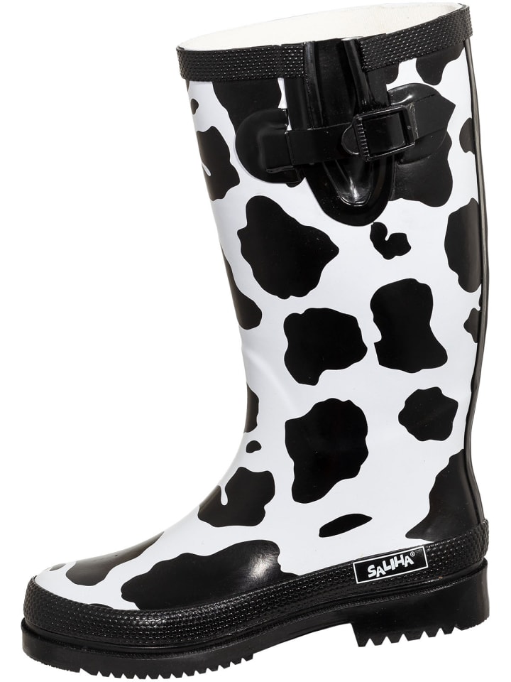 Bockstiegel Regenstiefel KUH in schwarz/weiß günstig kaufen