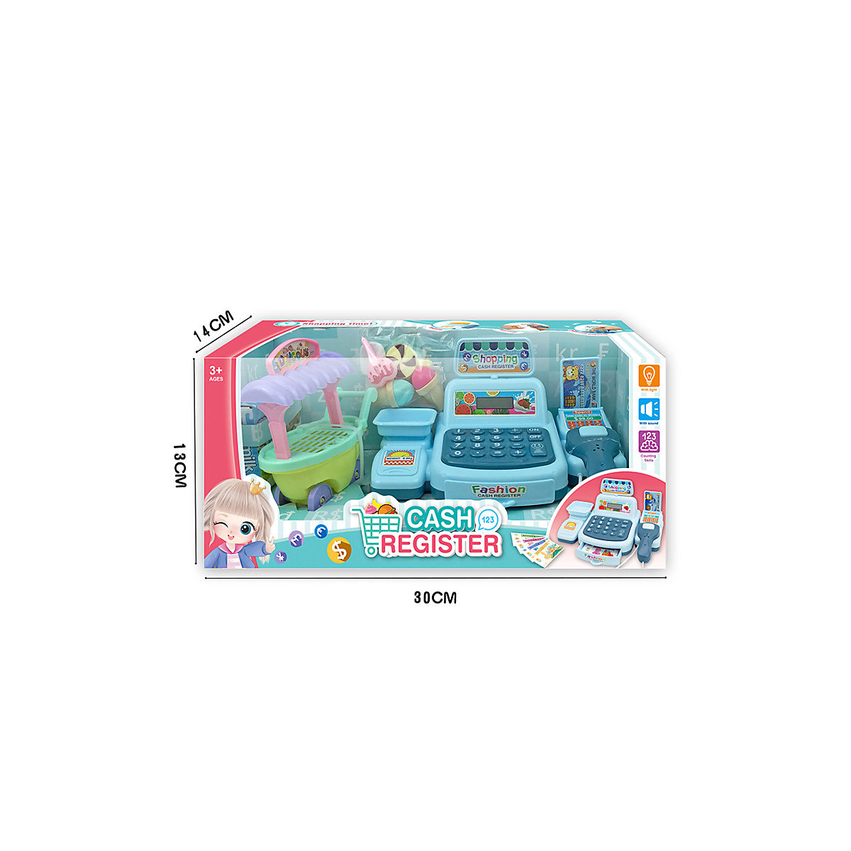 Spielzeug der Haushaltsgeräteserie für Kinder Multifunktionale Supermarktkasse