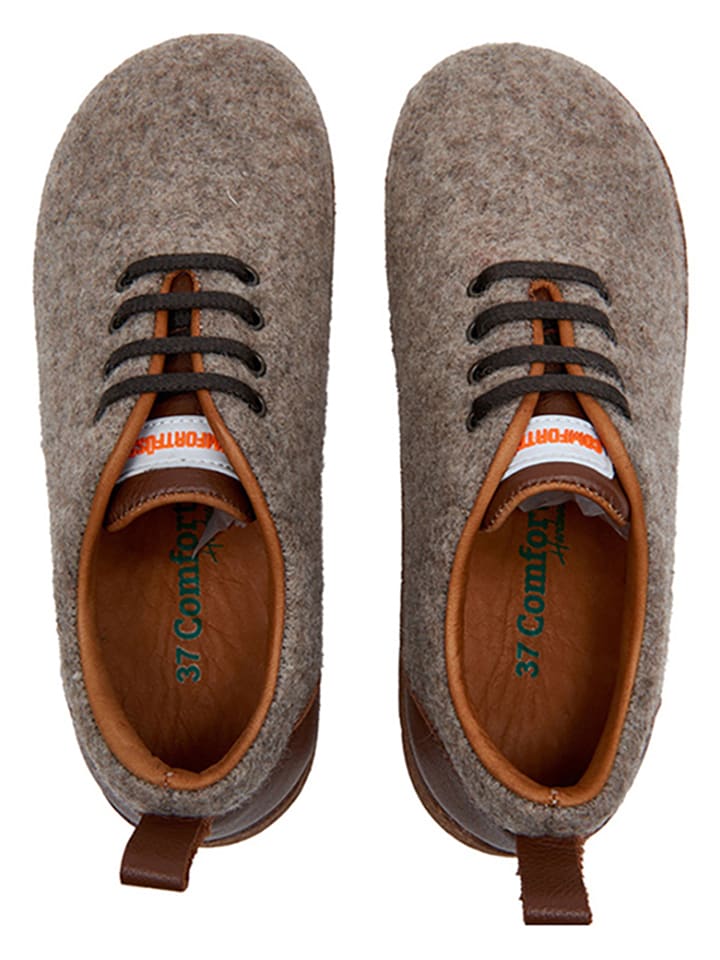 Comfortfusse Woll-Sneakers in Hellbraun günstig kaufen