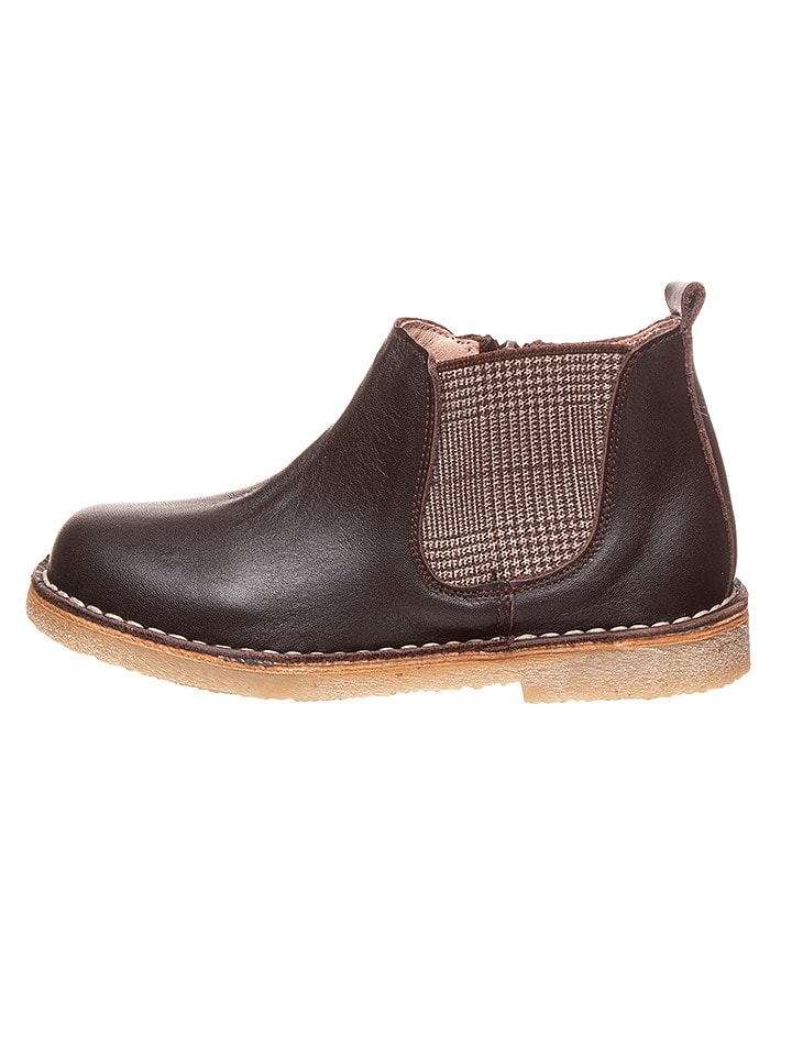 kmins Leder-Chelsea-Boots in Braun günstig kaufen