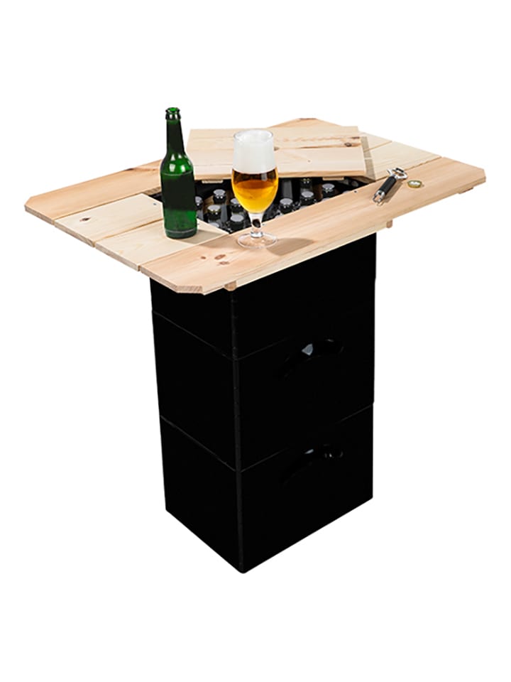 Nature Fellow Bierkasten-Tischplatte in Natur/ Schwarz - (B)79 x (H)10,5 x (T)57,5 cm günstig kaufen onesize