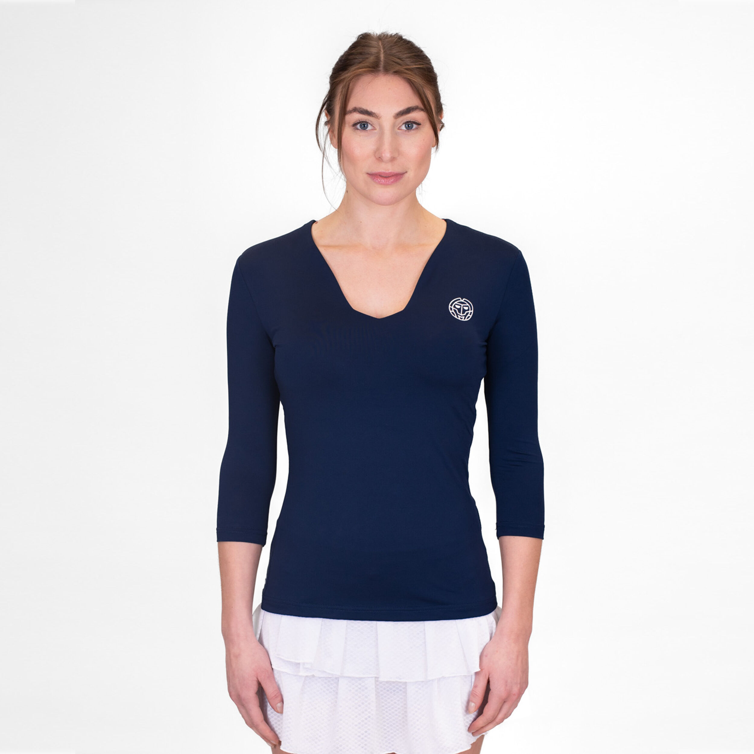 Crew V-Neck Longsleeve Damen - Dunkelblau