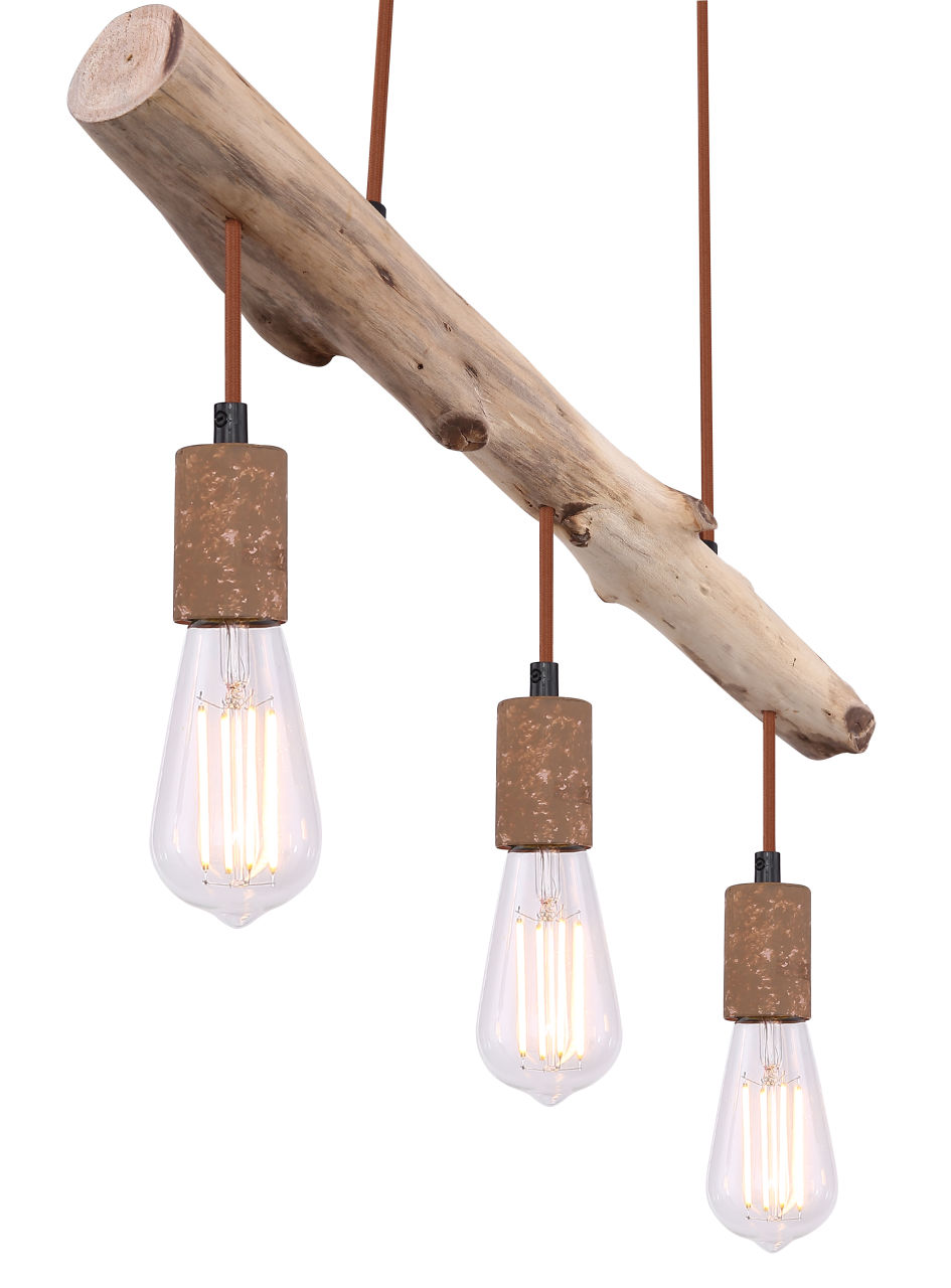 Globo Lighting - JAKOB - Hängeleuchte Metall rostfarben, 3x E27