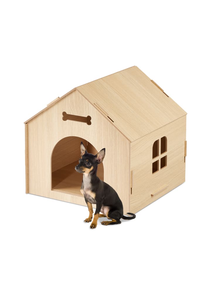 relaxdays Hundehütte in Natur günstig kaufen onesize