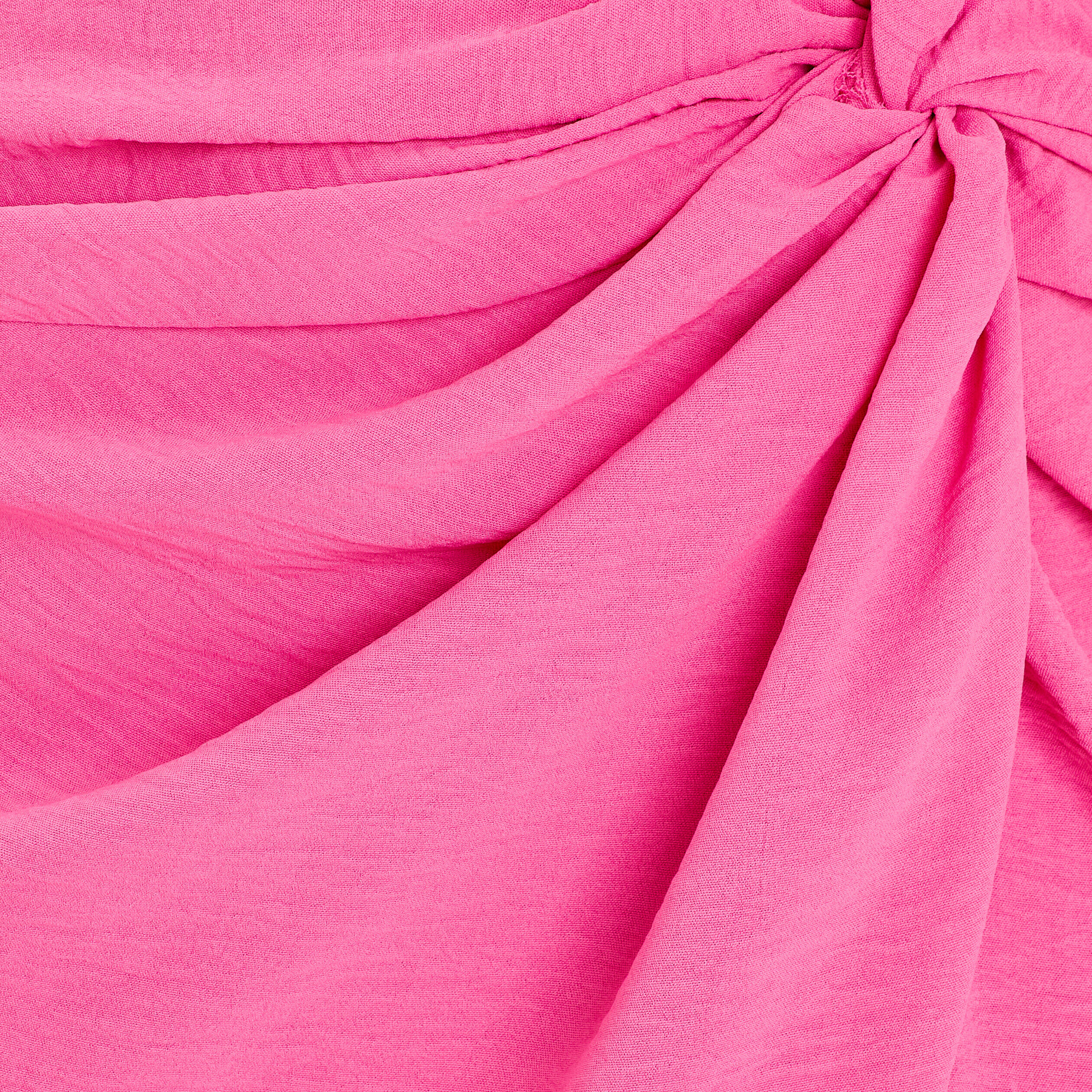 Jupe droite effet noué rose fushia femme | Cache Cache