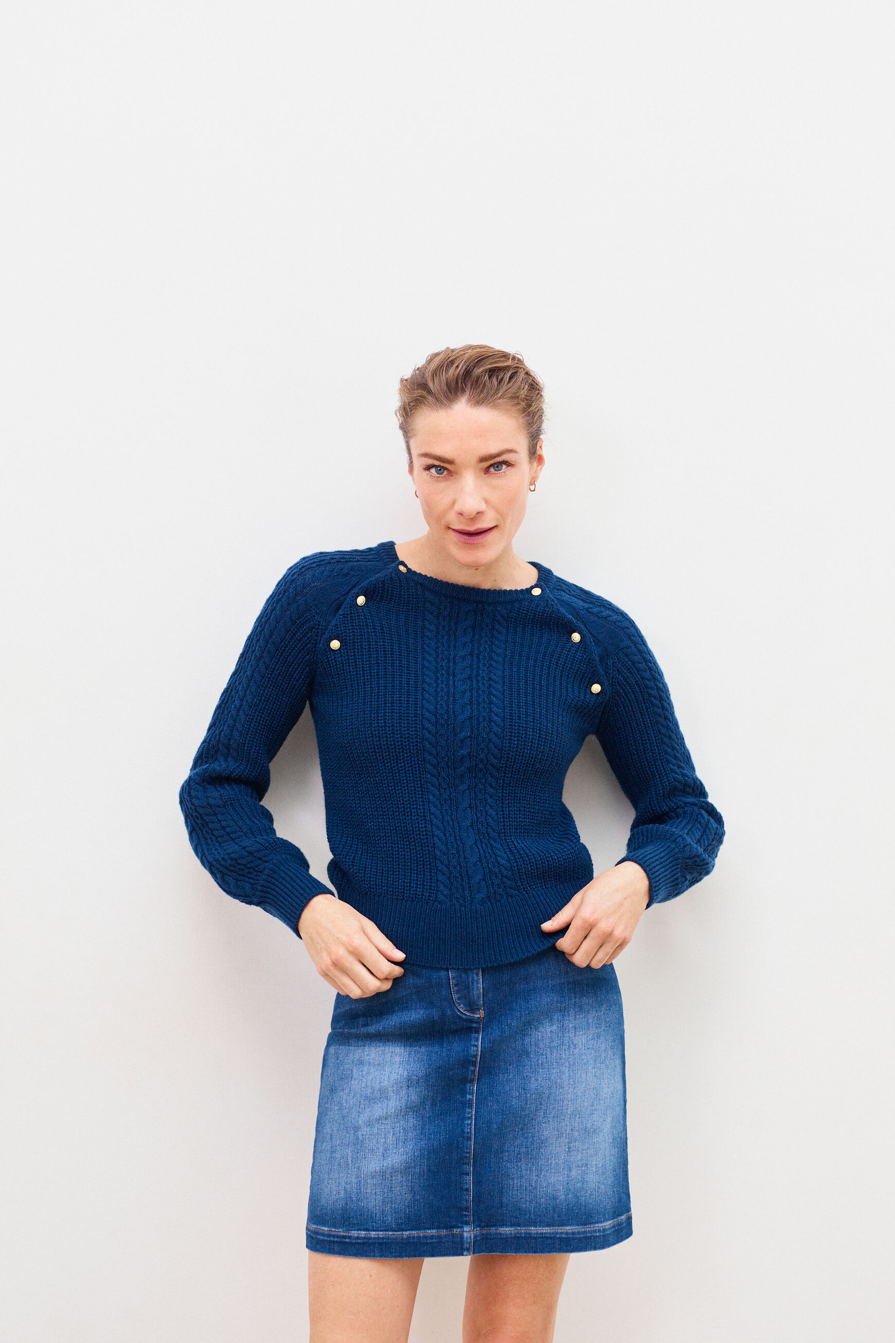 pull sailor bleu marine femme