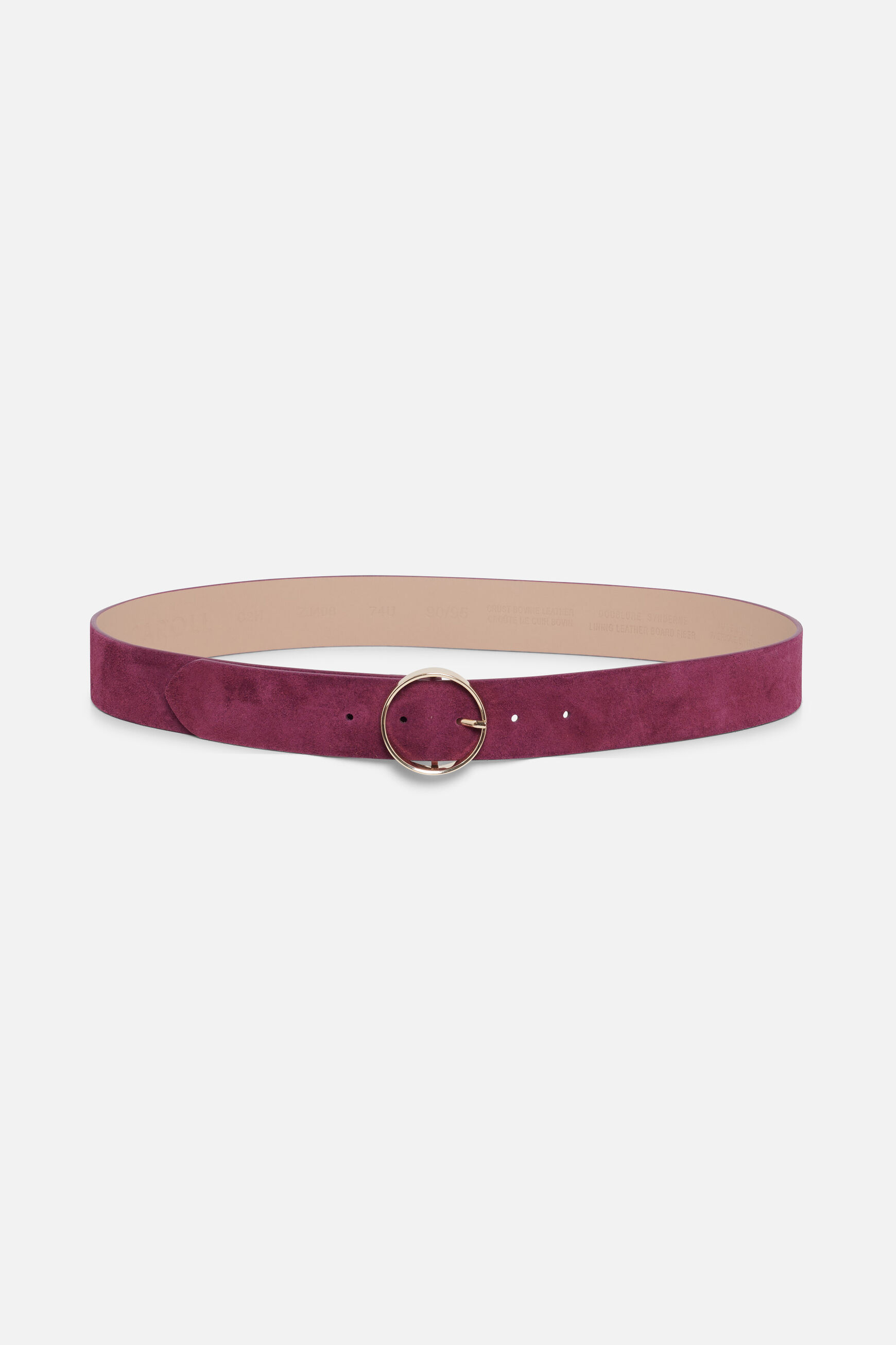 ceinture solene 100% cuir prune femme