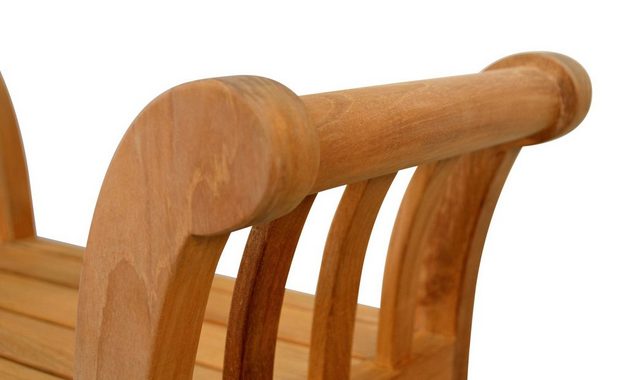 Kai Wiechmann Sitzhocker Premium Teakholz Hocker 67 x 31 cm als wetterfester Blumenhocker, massiver und unbehandelter Holzhocker aus Teak