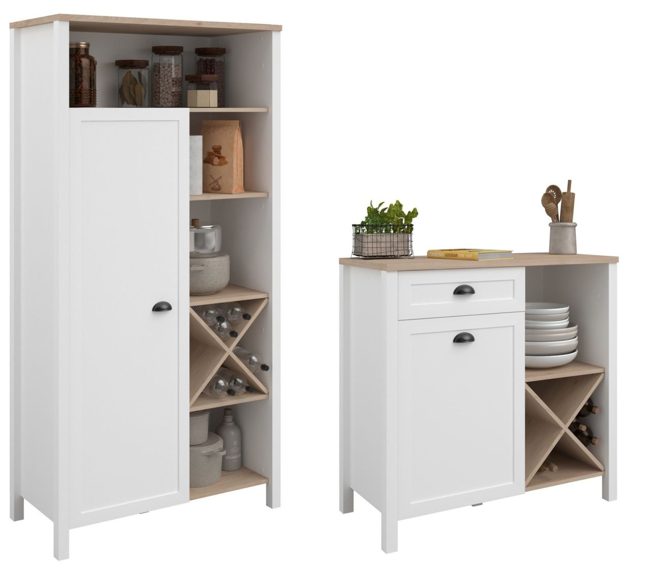 Parisot Buffet Set - Cottage 1, Buffet und Beistellschrank