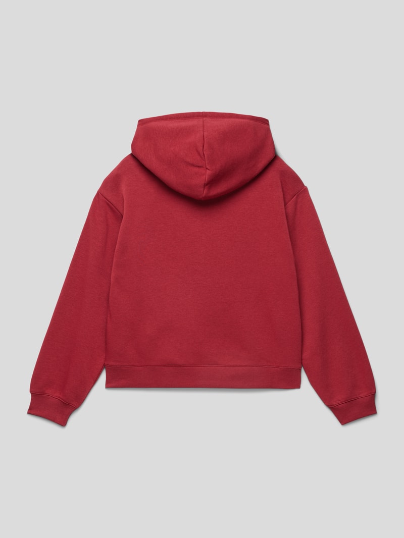 Hoodie mit Label-Details in dunkelrot