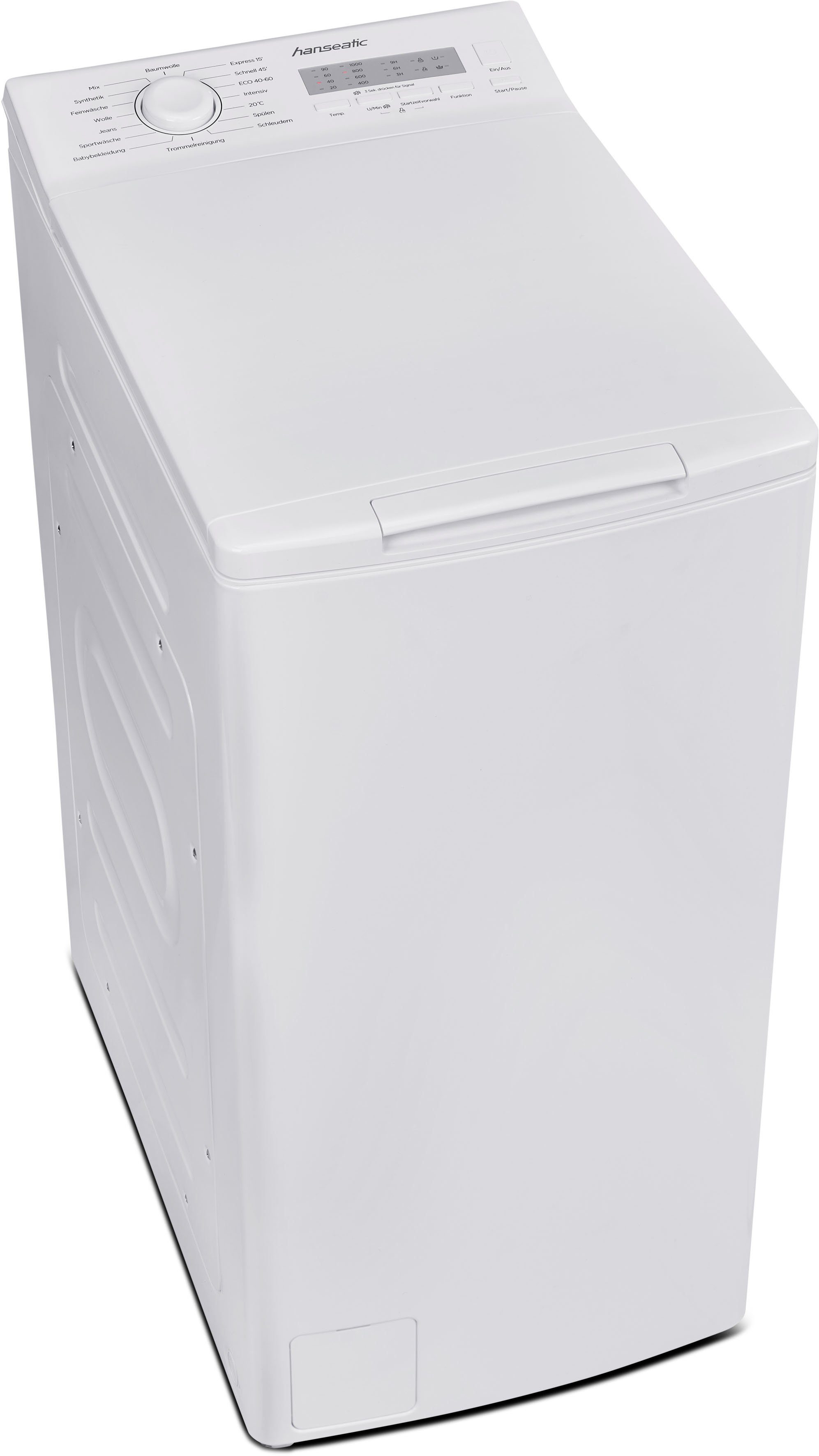 Hanseatic Waschmaschine Toplader HTW510D, 5 kg, 1000 U/min, Mengenautomatik, Überlaufschutzsystem