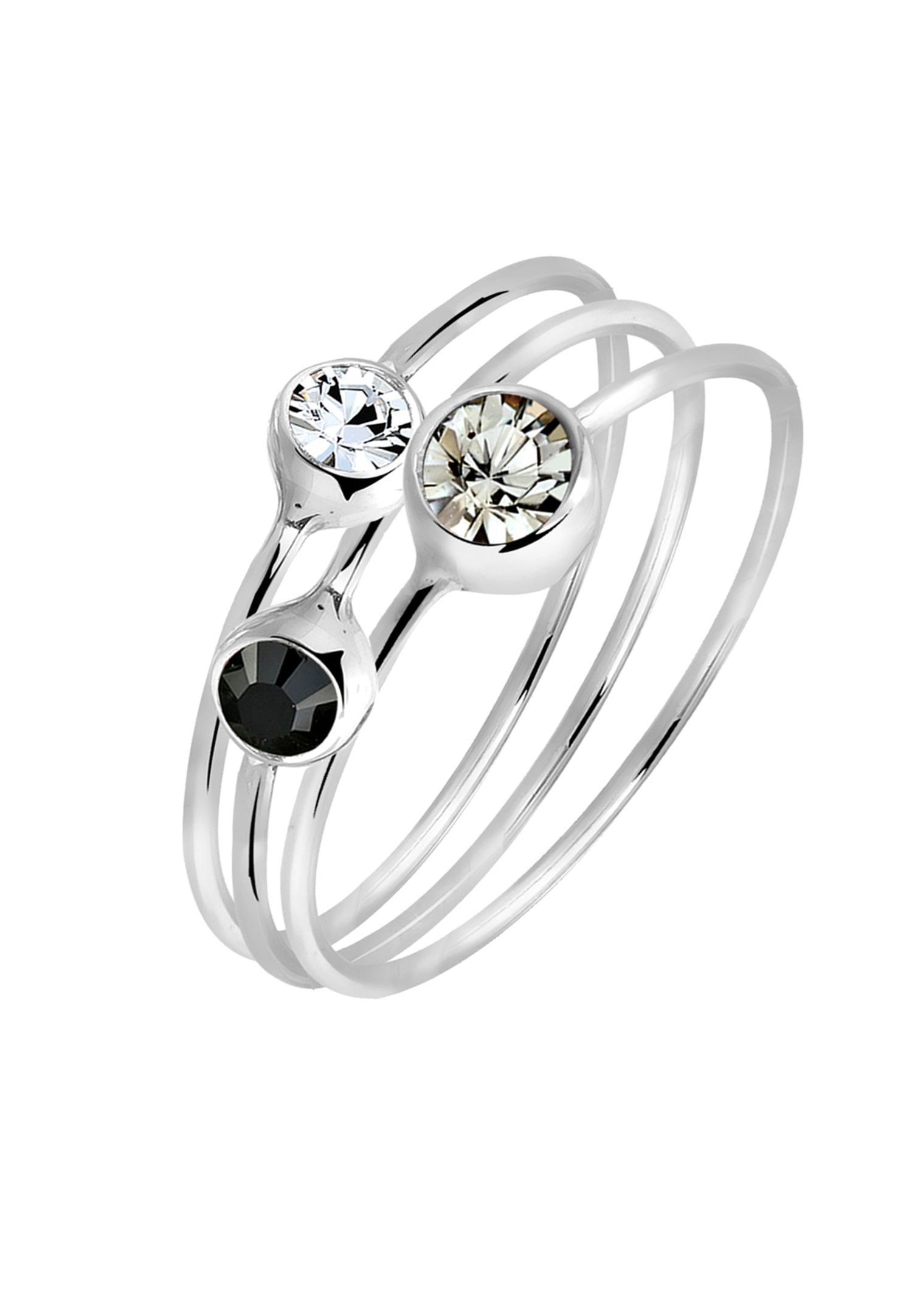 Elli Damen-Schmuckset, 3-teilig, elegant mit Kristallen, aus 925er Sterlingsilber