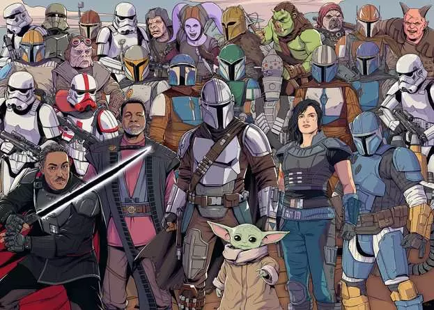 Puzzle 1000 Teile - Challenge Star Wars Mandalorian