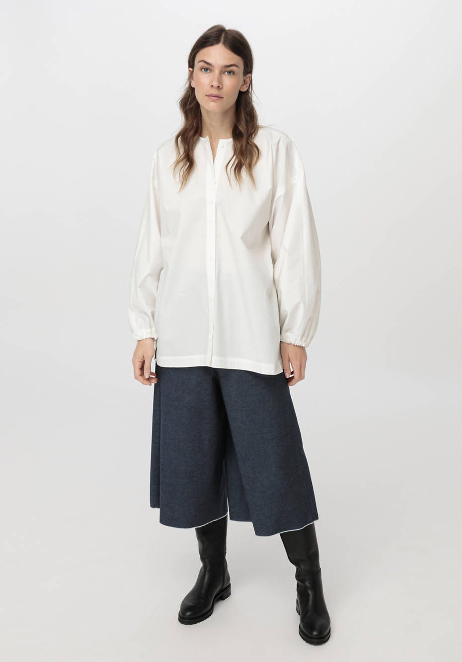 ZERO WASTE Bluse aus reiner Bio-Baumwolle