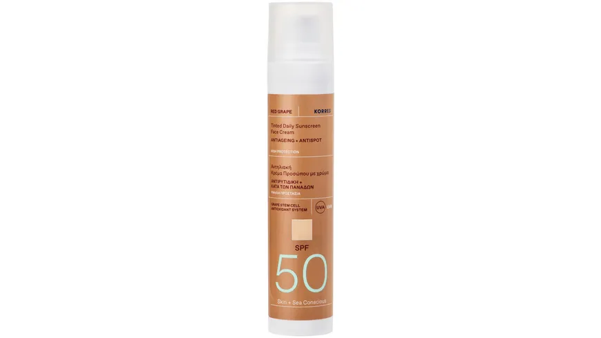 KORRES Red Grape Getönte Sonnencreme fürs Gesicht SPF50 50 ml