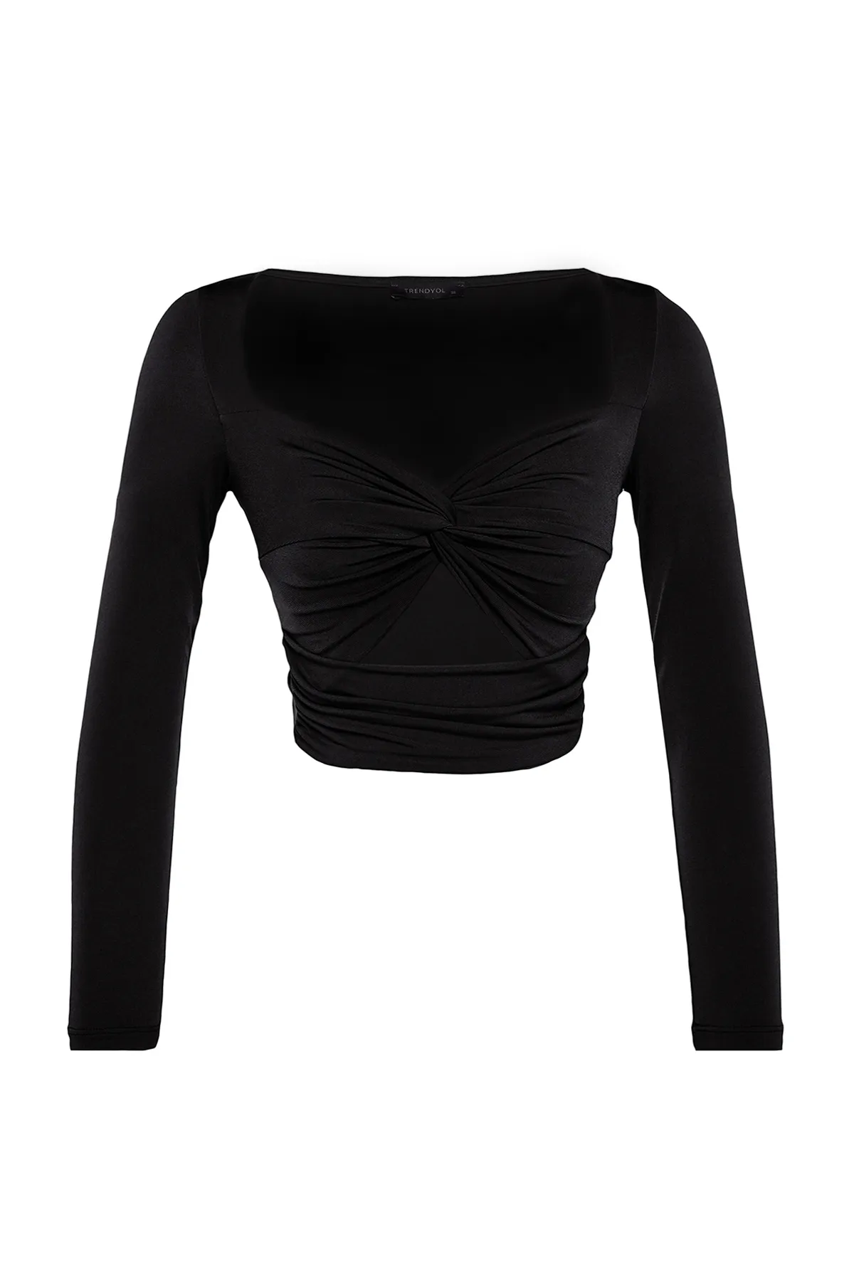 Trendyol Collection  Schwarze Bluse mit Fenster-/Ausschnittdetails TPRAW24BZ00027