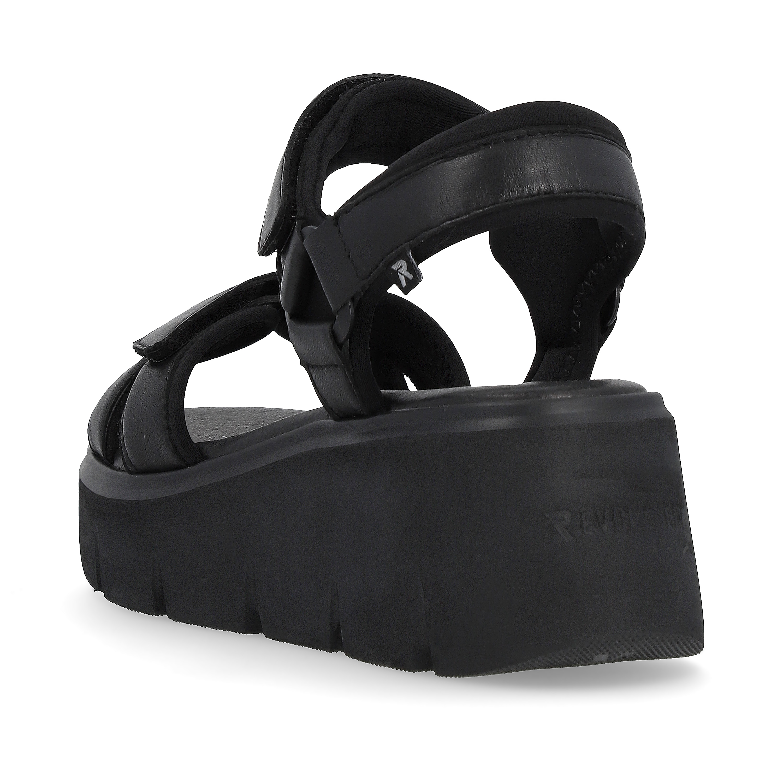 Rieker Damen Keilsandaletten night black