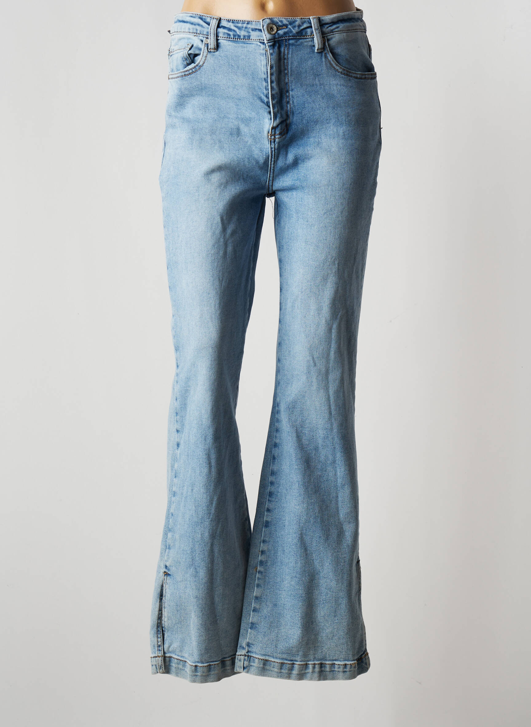 Denim Jean Flare Femme couleur bleu