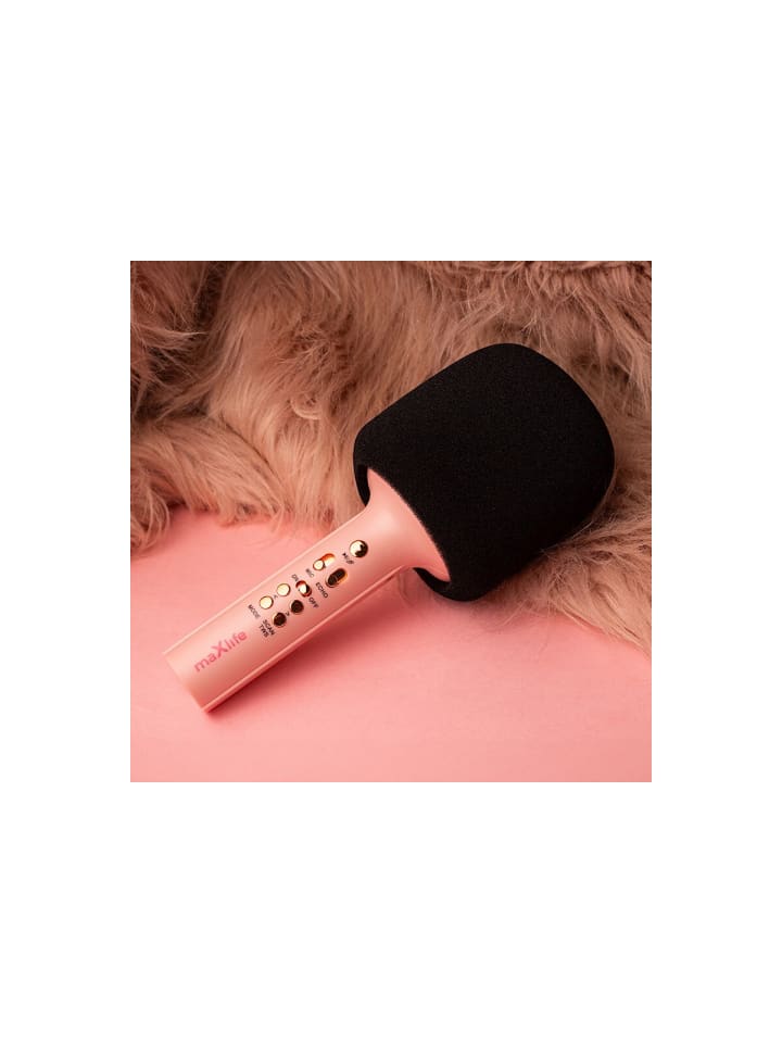 maXlife Maxlife Bluetooth-Mikrofon mit Lautsprecher MXBM-600 Pink in Rosa günstig kaufen onesize