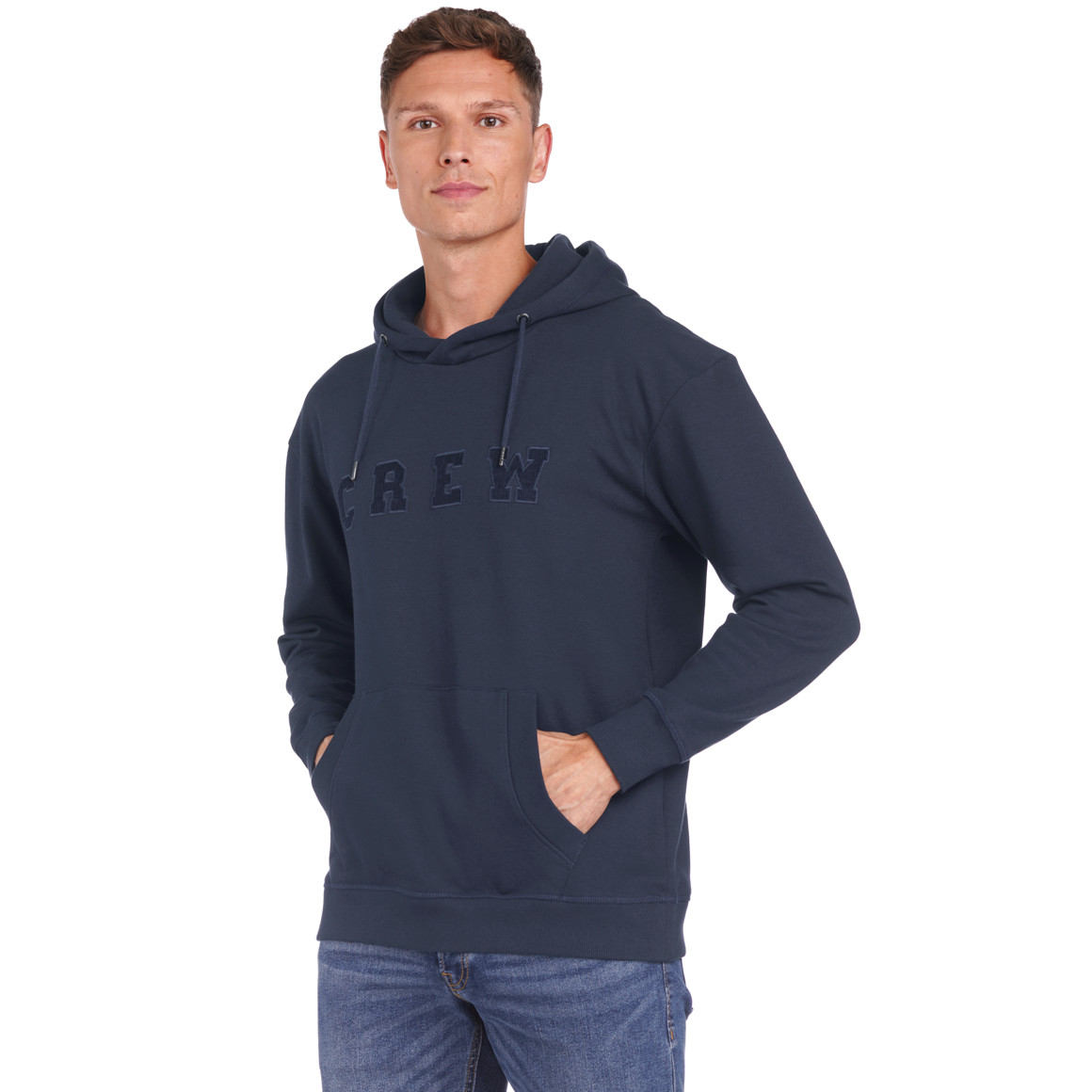Herren Hoodie mit appliziertem Schriftzug