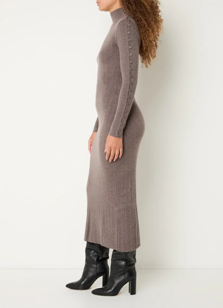 Abito midi Claudie Pierlot in lana a maglia fine