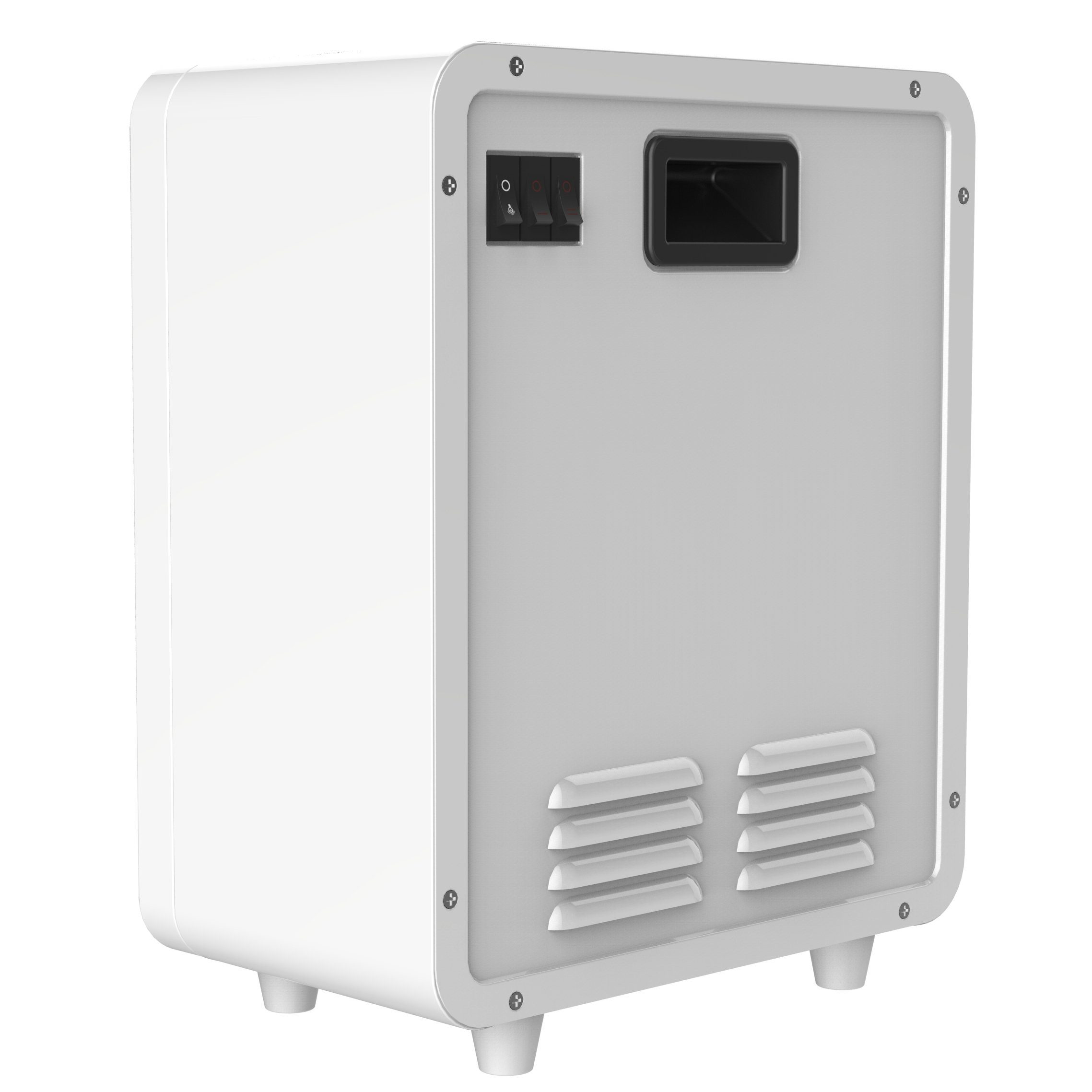 Balderia Elektrokamin George, Kaminofen mit Heizung 2000W, realistischer 3D-Flammeneffekt, Überhitzungsschutz