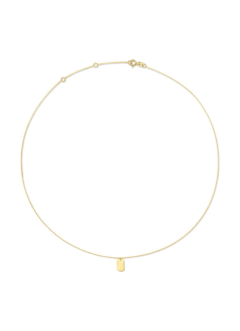 Jackie 14K Gold Initial necklace made of 14 karat yellow gold