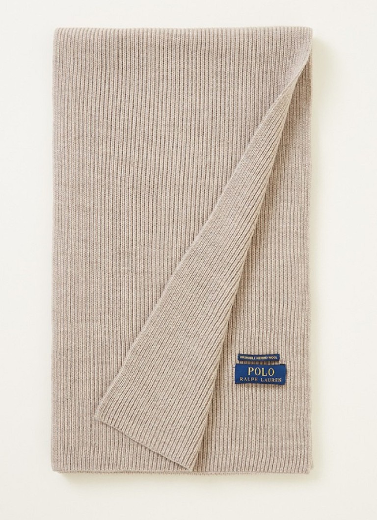 Cachecol Ralph Lauren em lã canelada, 180 x 25 cm