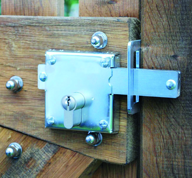 Basi Aufschraub-Torschloss - ATS 80 - Lochung: PZ - Holztore - 6-tourig - Dorn: 39 mm - R/L