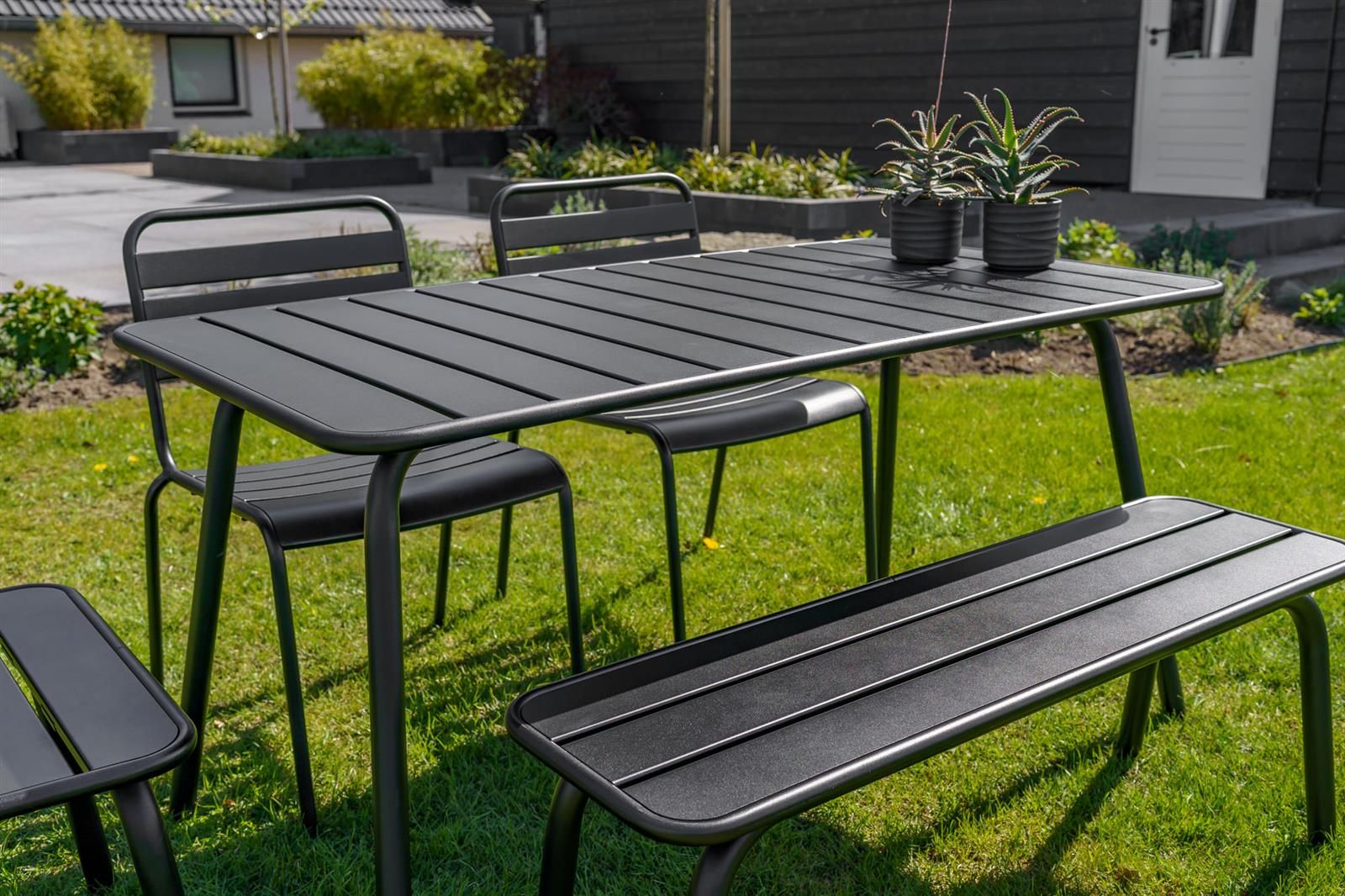 MaximaVida Max schwarz Metall Gartenstuhl