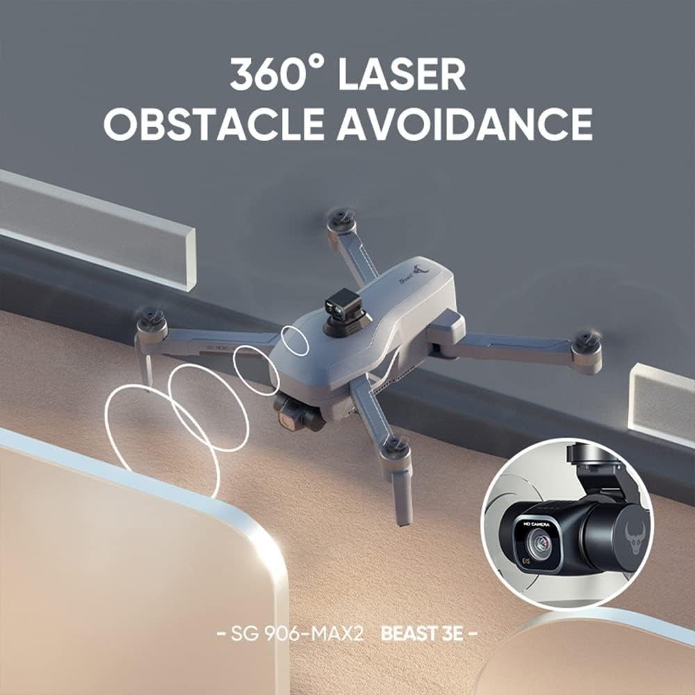 Teeggi ZLL SG906 MAX2 GPS 4km Kontrollabstand Drohne (mit Kamera EIS 4K HD360 Grad Laser Hindernis Vermeidung 3Achsen Gimbal)